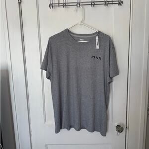 New Victoria's Secret PINK Campus Graphic Logo Oversized Tee size M
